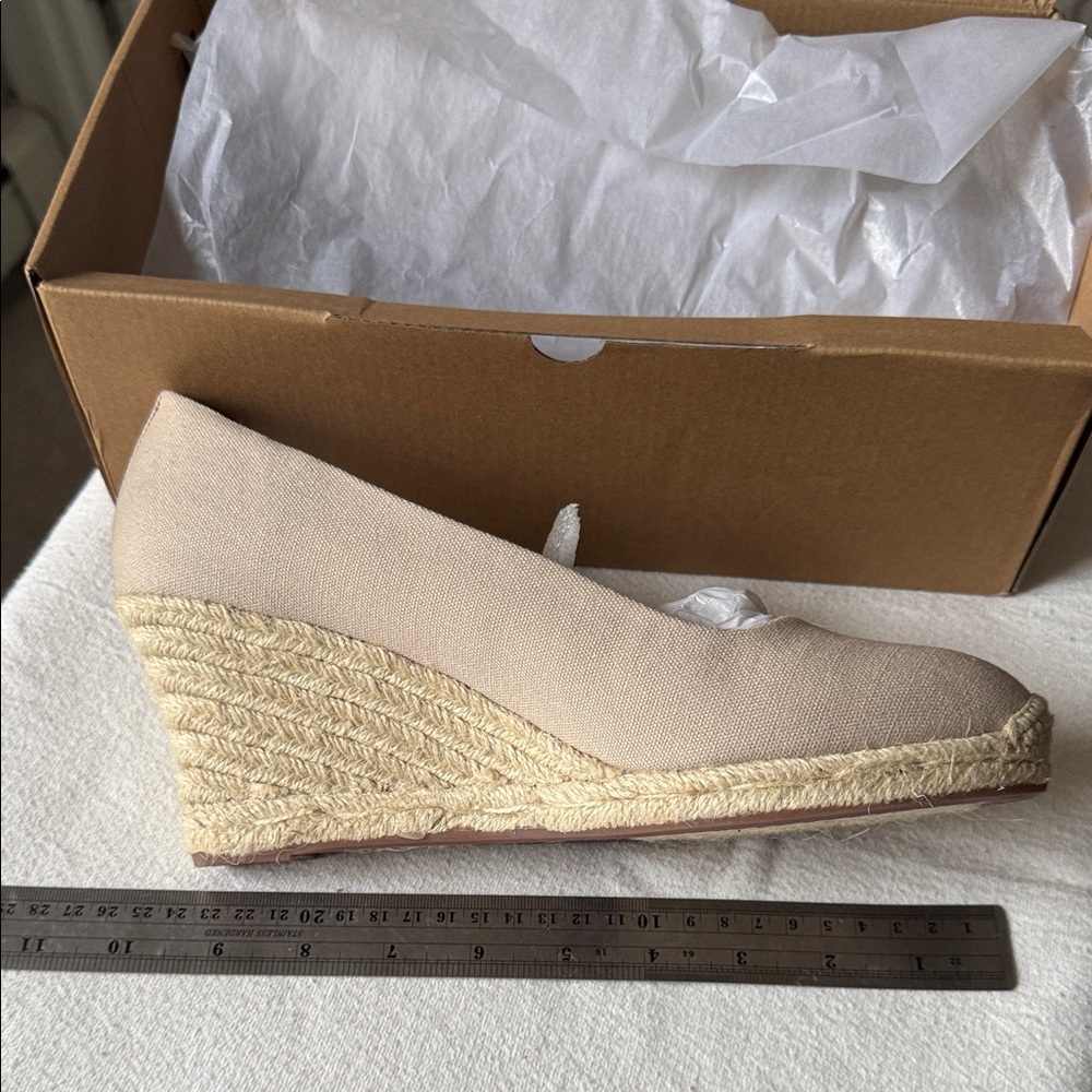 J. Crew Cream Wedge Espadrilles